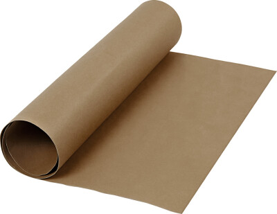 Læderpapir - Ensfarvet - 350 G - Mørk Brun - 50X100 CM