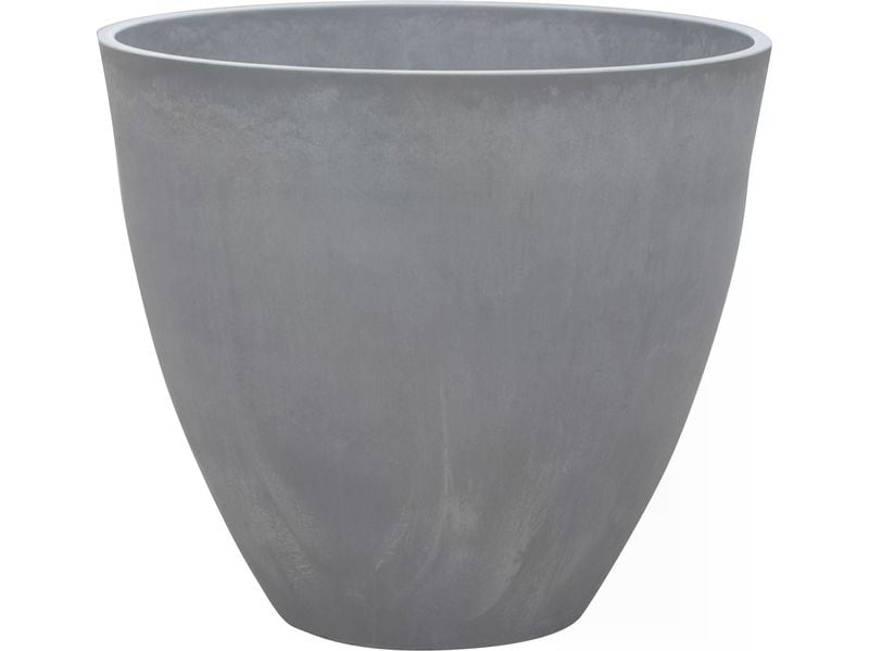 Van der Gucht Blumentopf Woodstone Ø 35 cm x 29 cm Hellgrau Pflanzentopf