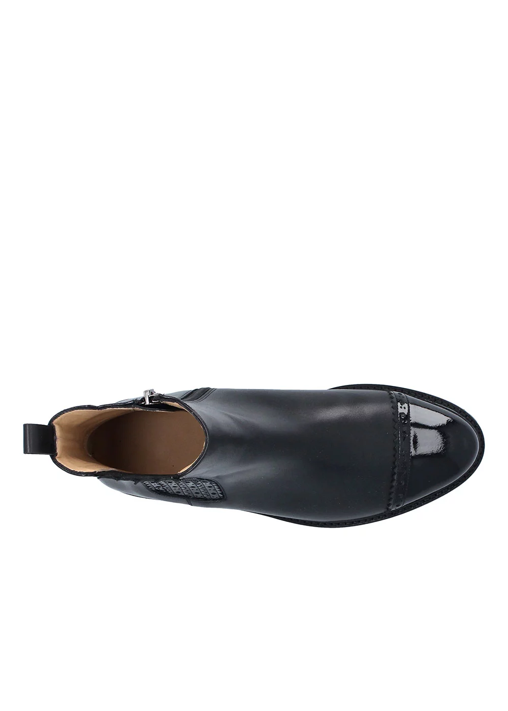 CHELSEA VERDI CUIR ET VERNIS NOIR