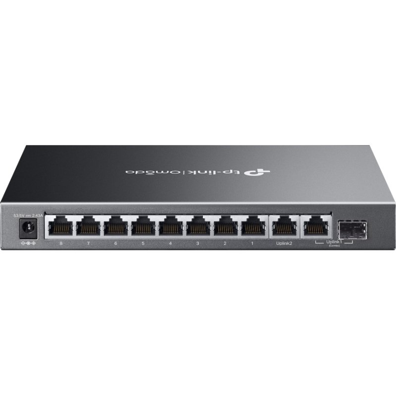 TP-Link Omada ES210GMP commutateur réseau Géré Gigabit Ethernet (10/100/1000) Connexion Ethernet, supportant l'alimentation via ce port (PoE) Noir