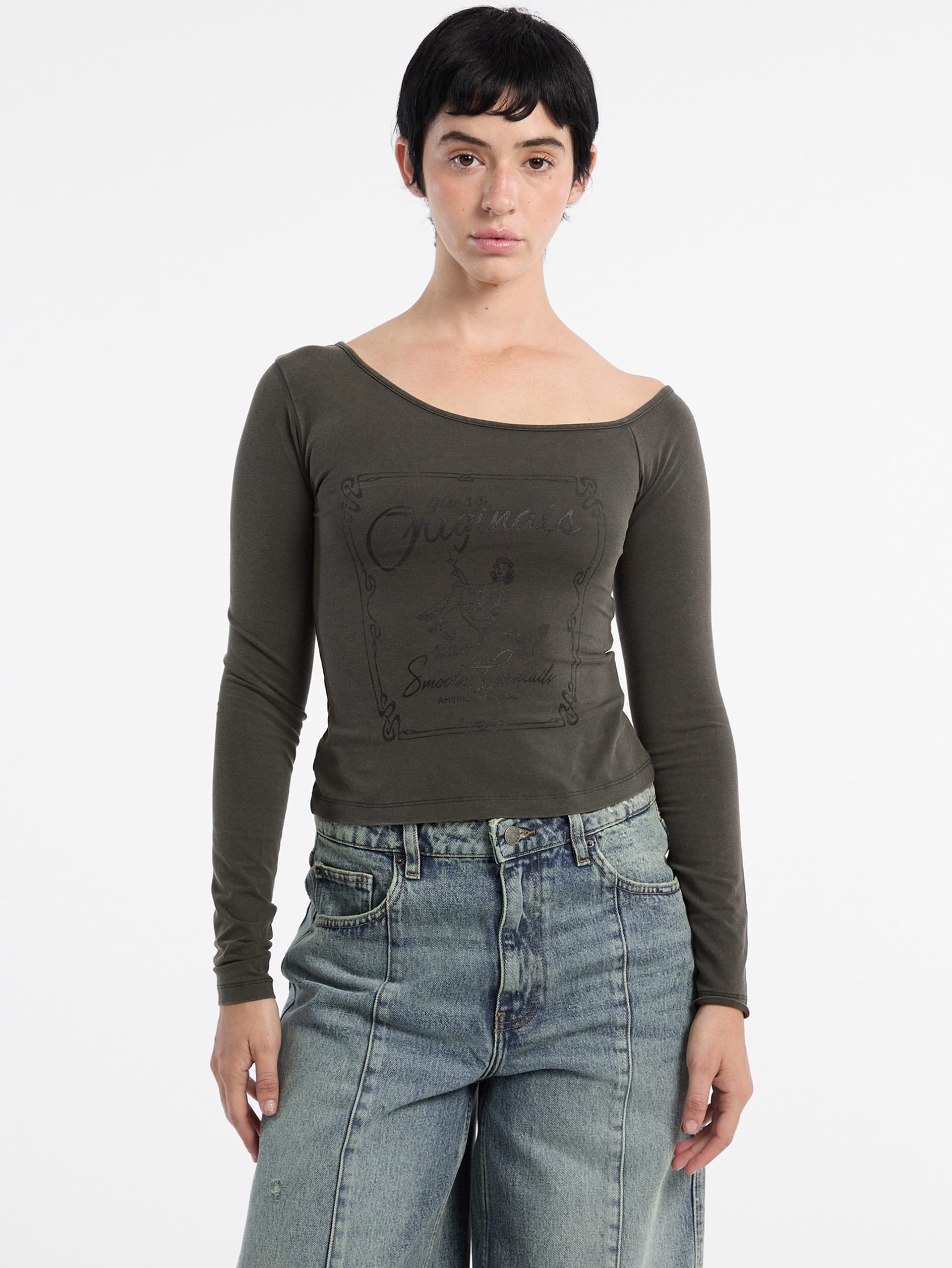 Camiseta ombro a ombro GUESS Originals