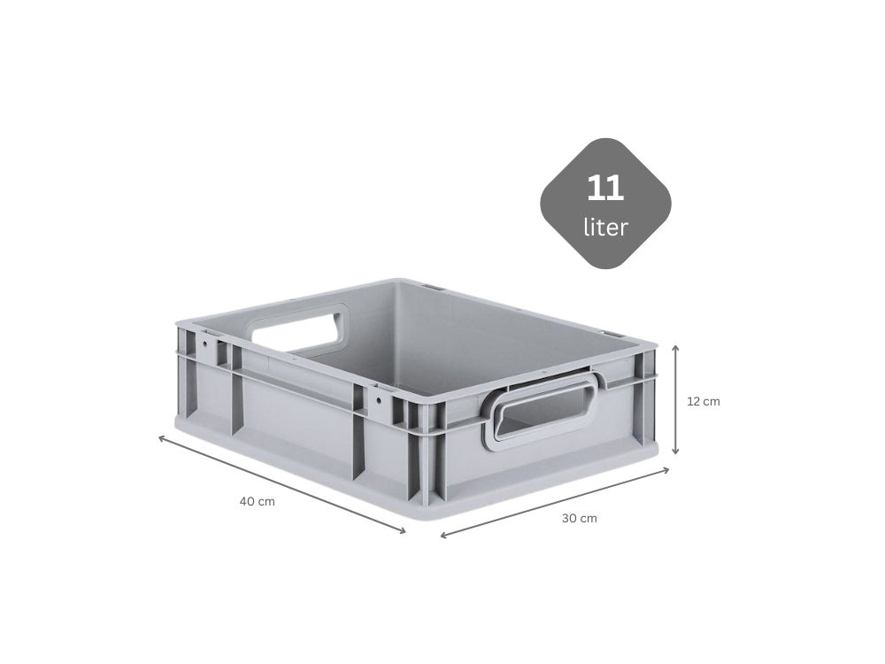 PROREGAL Eurobox NextGen Grip HxBxD 12 x 30 x 40 cm 11 liter handgrepen