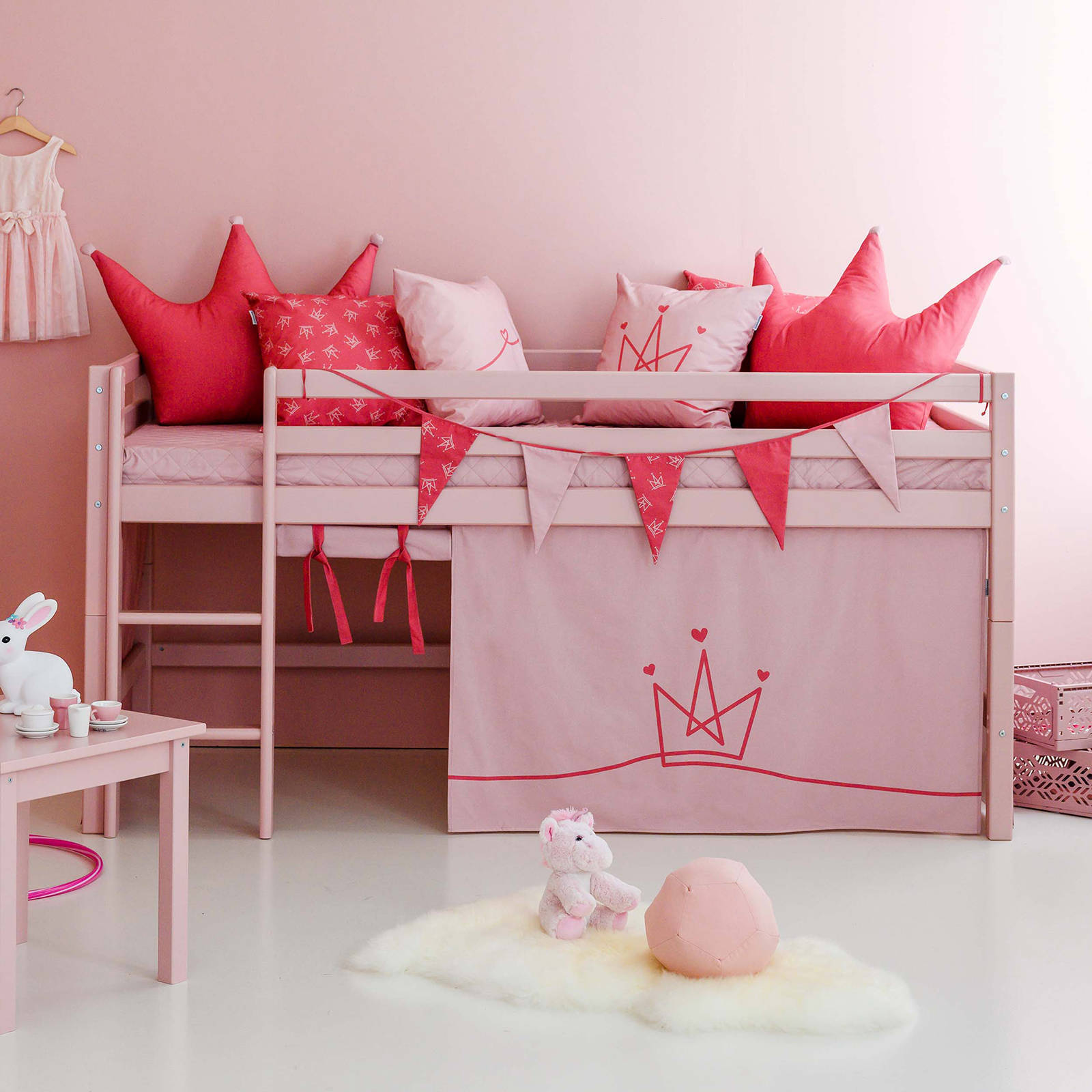Hoppekids gordijn hoogslaper Princes (90x200 cm)