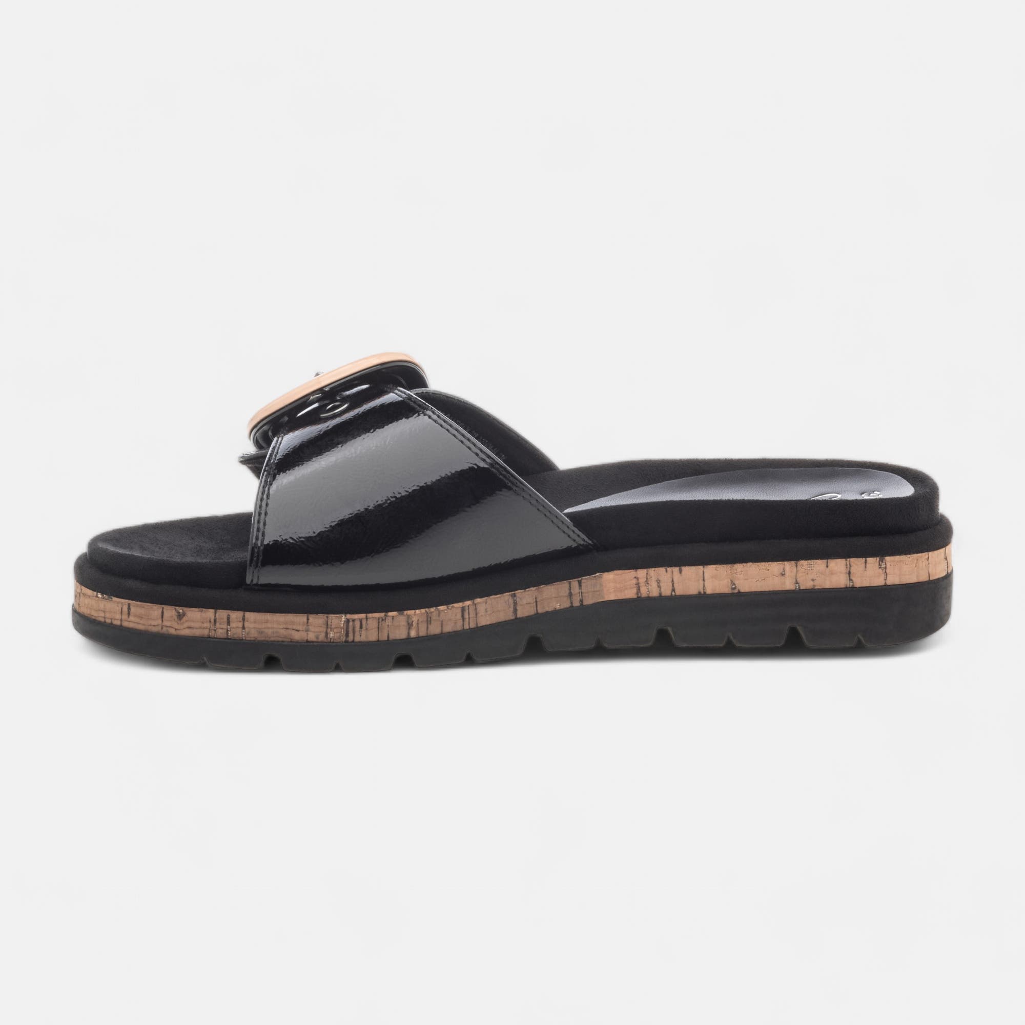 Mules Femme noir vernis