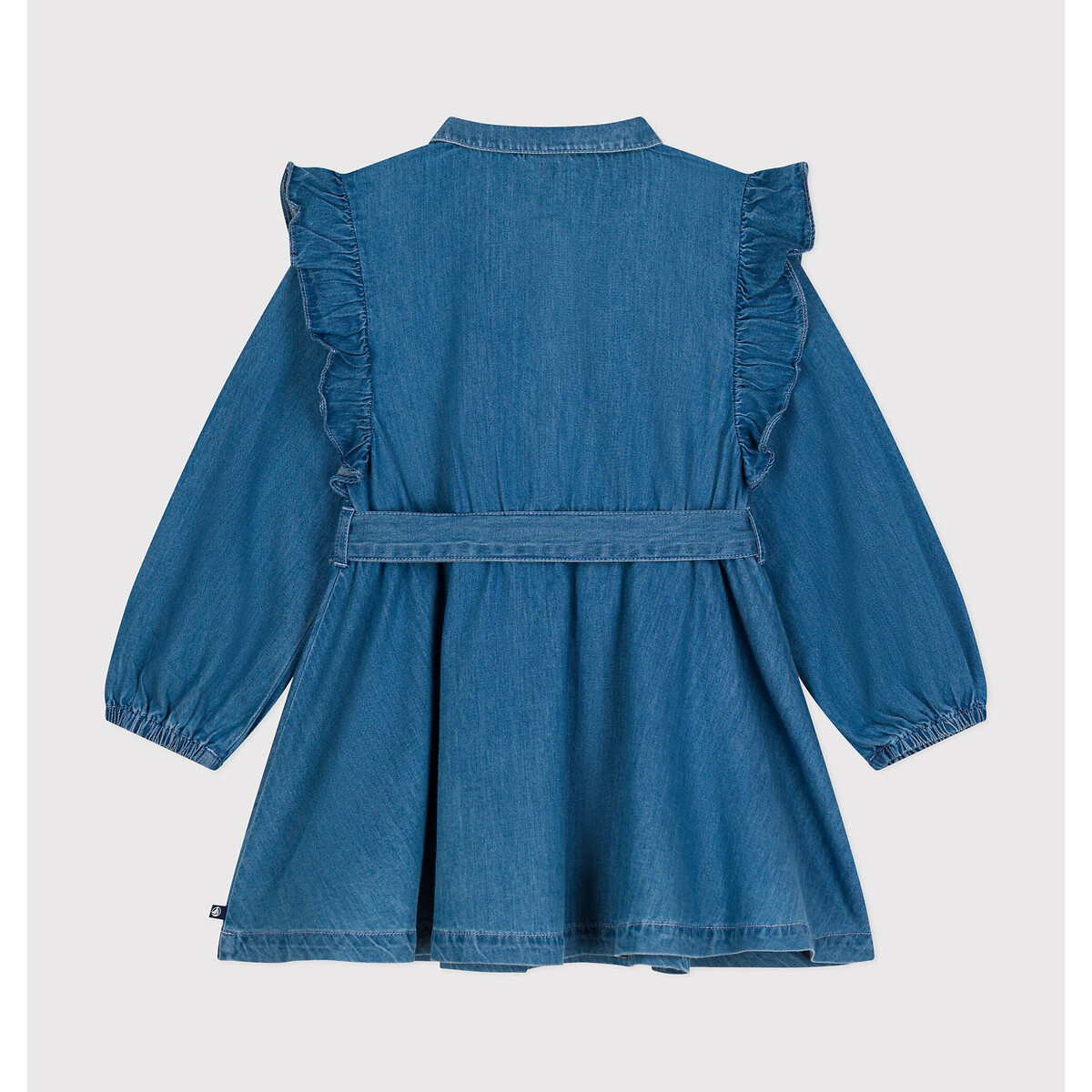 PETIT BATEAU<br>Vestido de mangas compridas em jeans claro