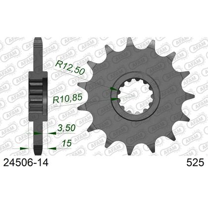 Kit chaine AFAM 525 Type Acier origine