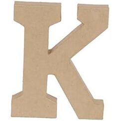 Lettre K kraft 20cm - Kraft