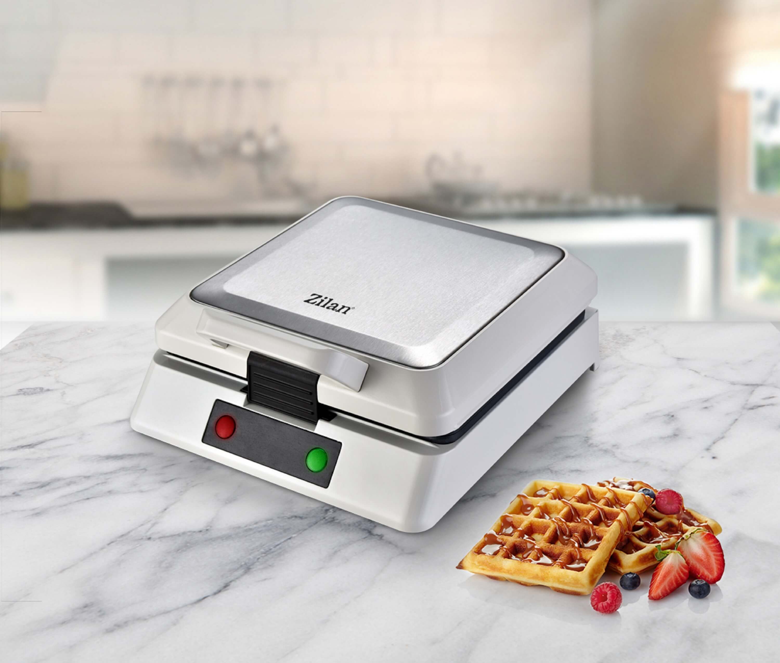 Zilan Waffeleisen Cool-Touch-Technologie Antihaftbeschichtung 1200W