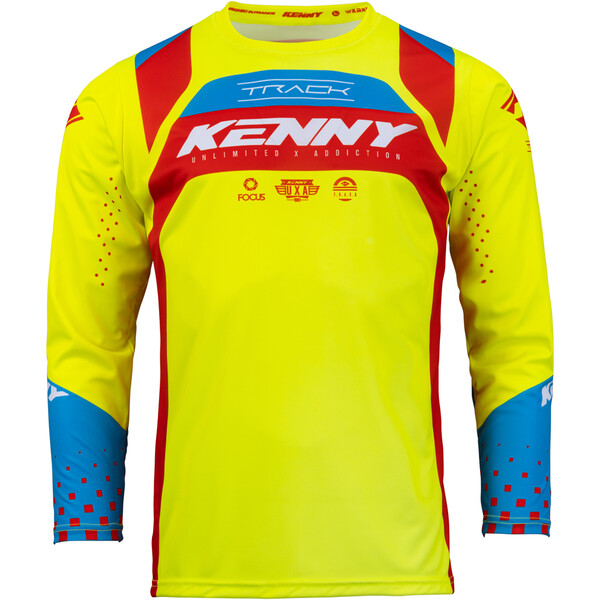 Kenny - Maillot Track Focus - 2023 Jaune fluo / Rouge / Bleu