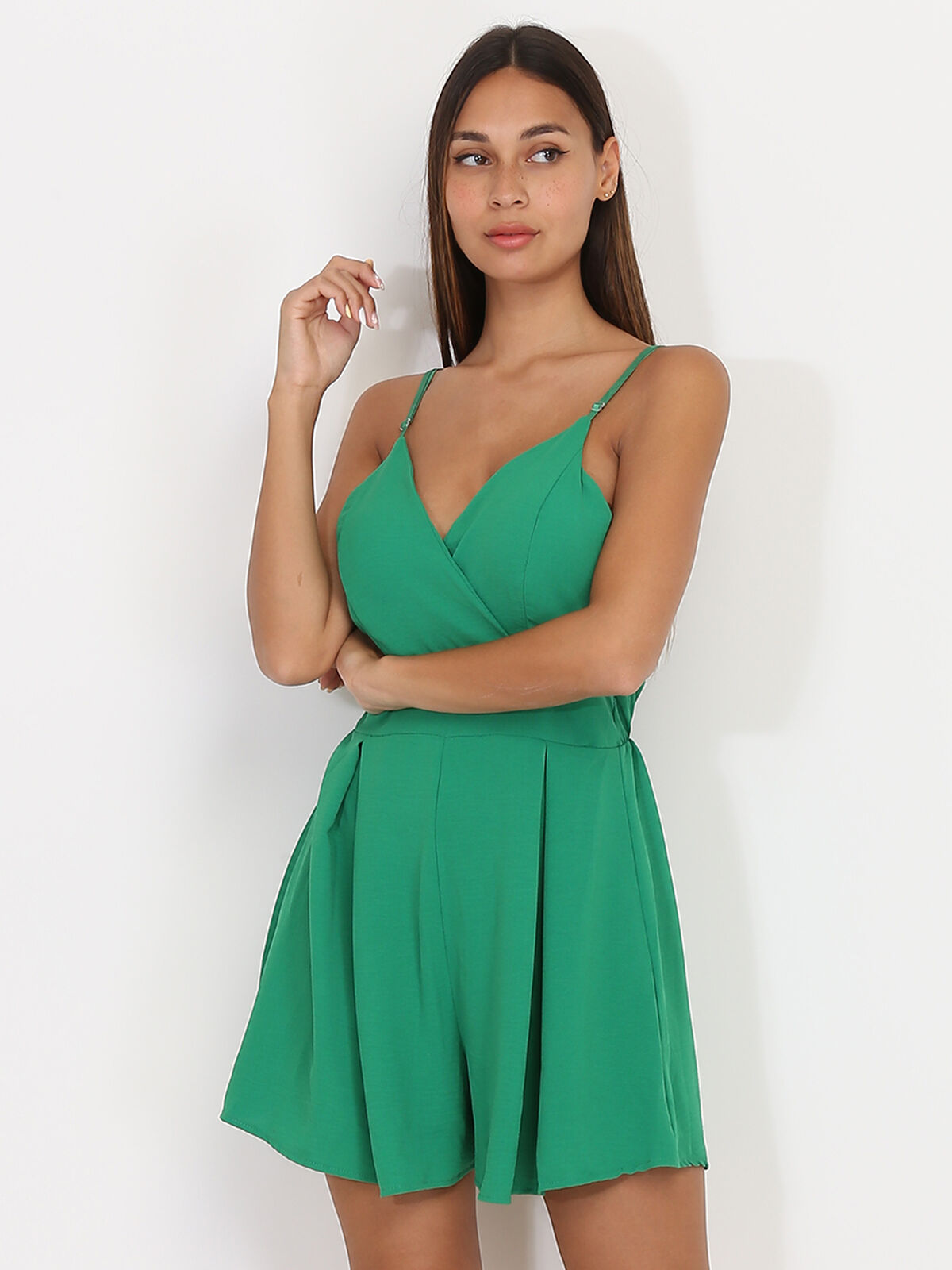 Combi-shortà col cache cœur- Vert