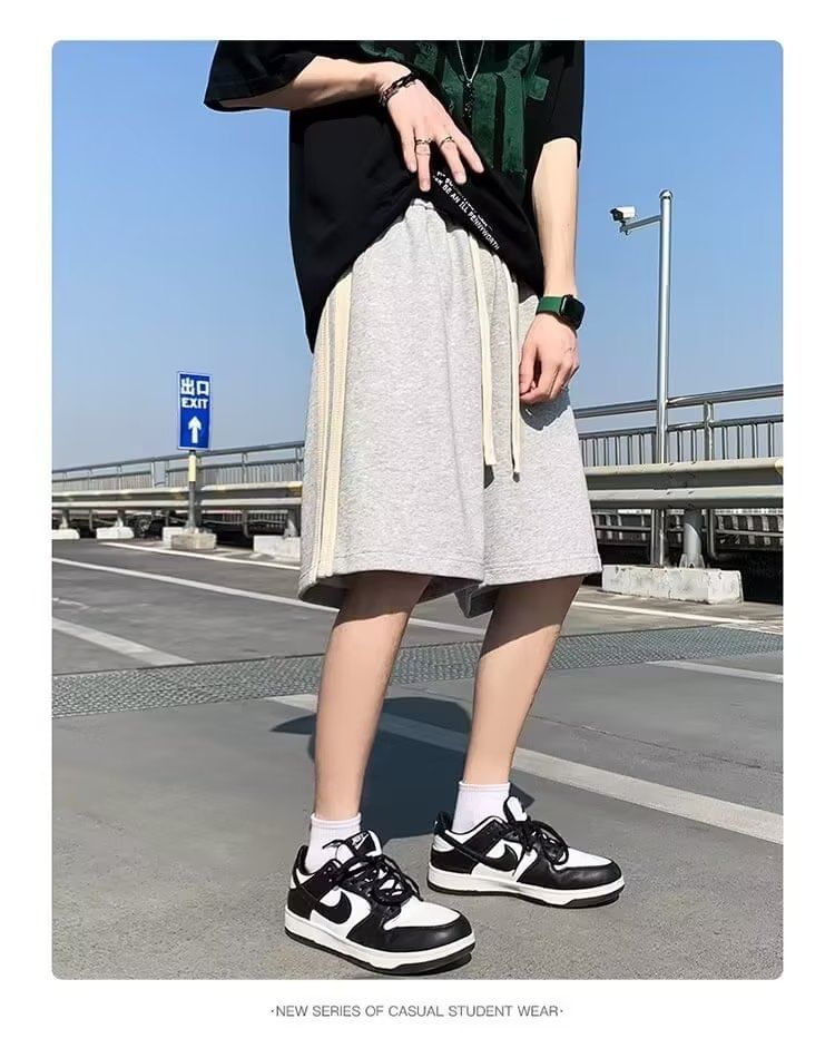 Lingaris - Tweekleurige joggingbroek met trekkoord in de taille