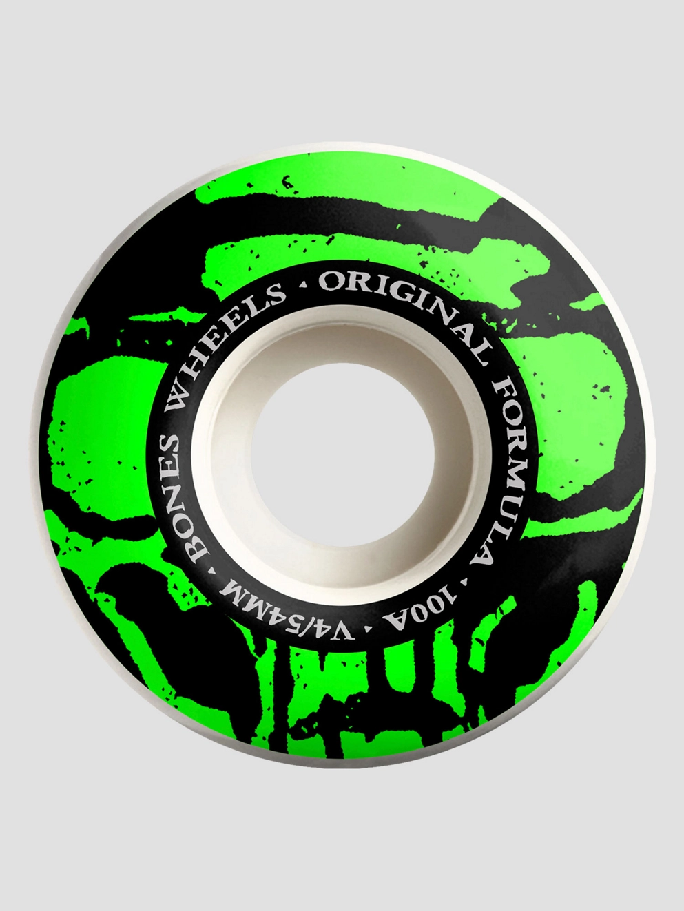 Bones Wheels Mummy Skulls 100A V4 Wide 54mm Wheels white