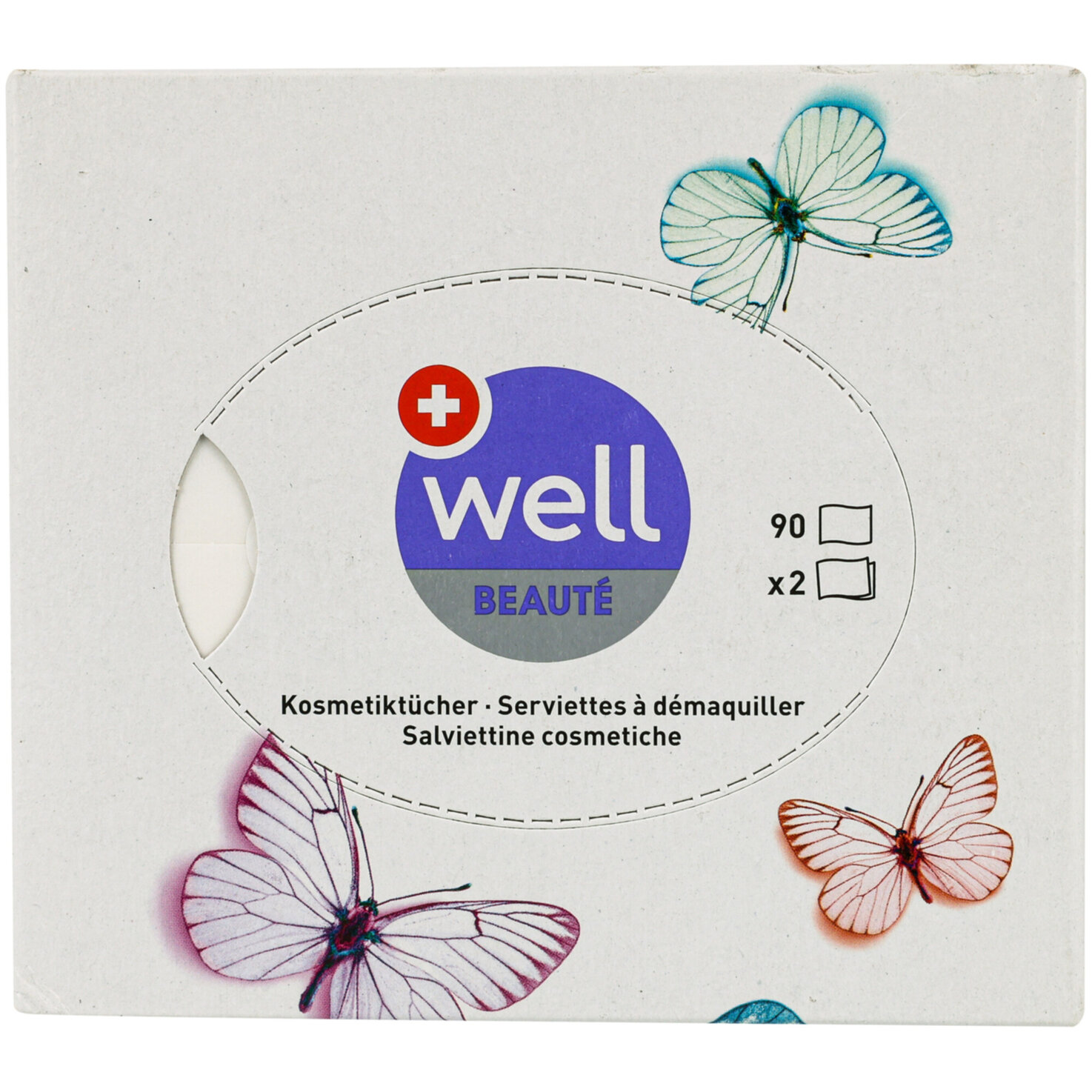 well Kosmtiktücher Design FSC 90 Stück