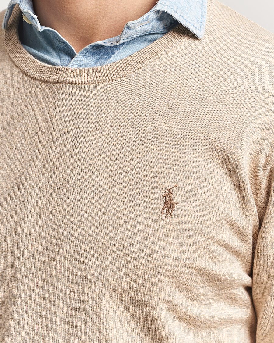 Polo Ralph Lauren Cotton Crew Neck Sweater Dune Melange