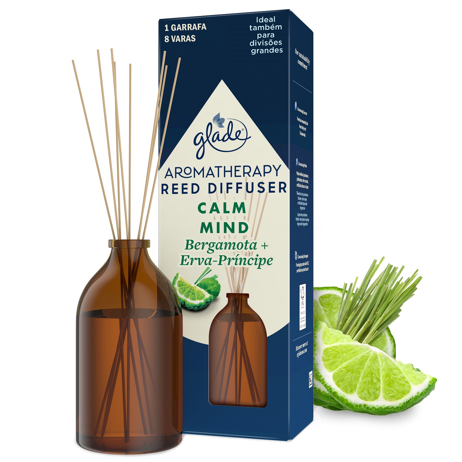 AMBIENTADOR GLADE STICK MOMENT OF ZEN BERGAMOTA 80ML