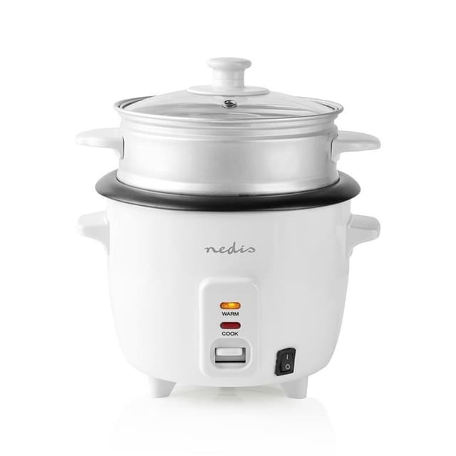 Nedis Ris Koger | 0.6 l | 300 W | Aluminiumsdamper | Non-stick belægning | Aftagelig skål | Auto sluk