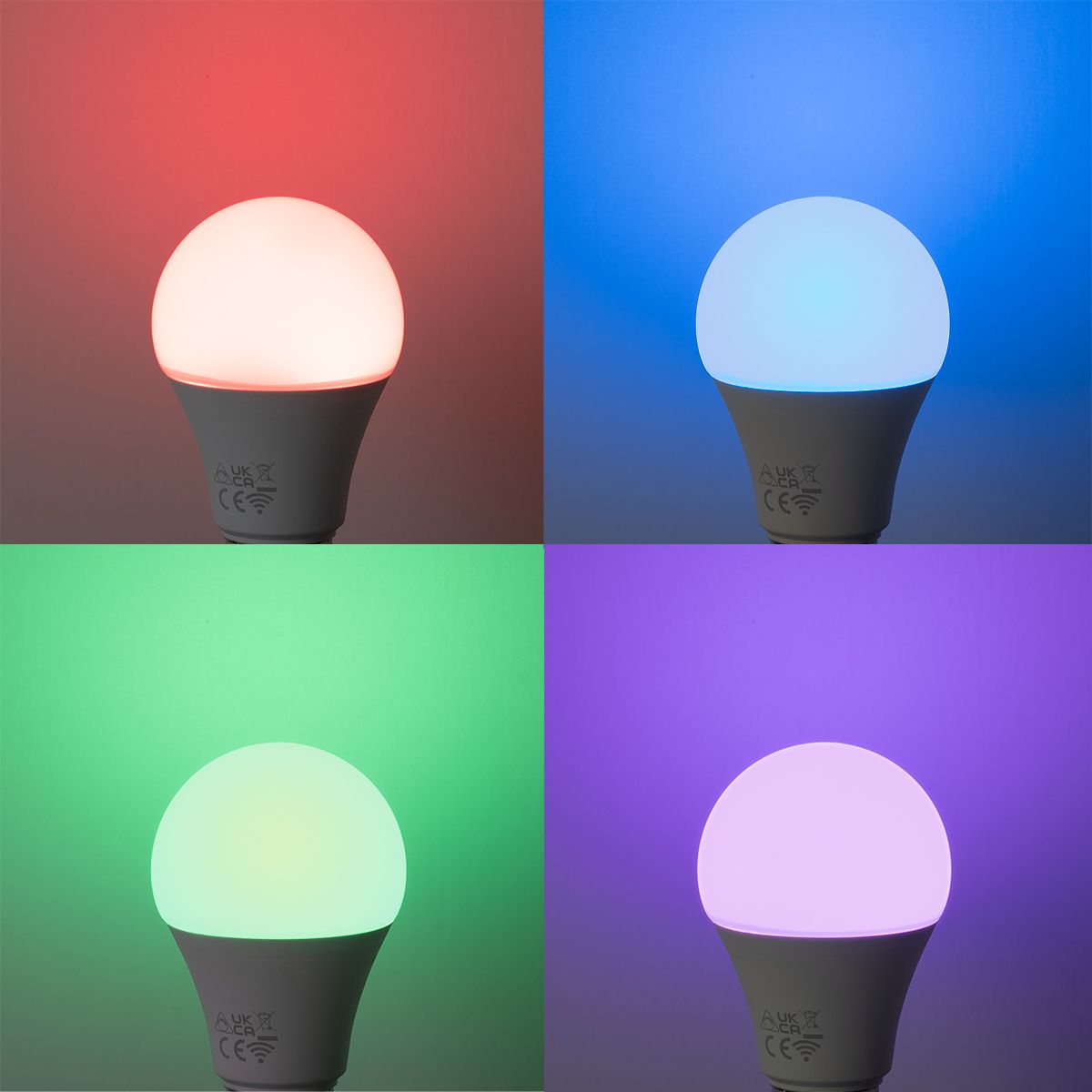 Set van 5 Smart E27 LED lampen A60 mat RGBW 9W 806 lm 2700-6500K