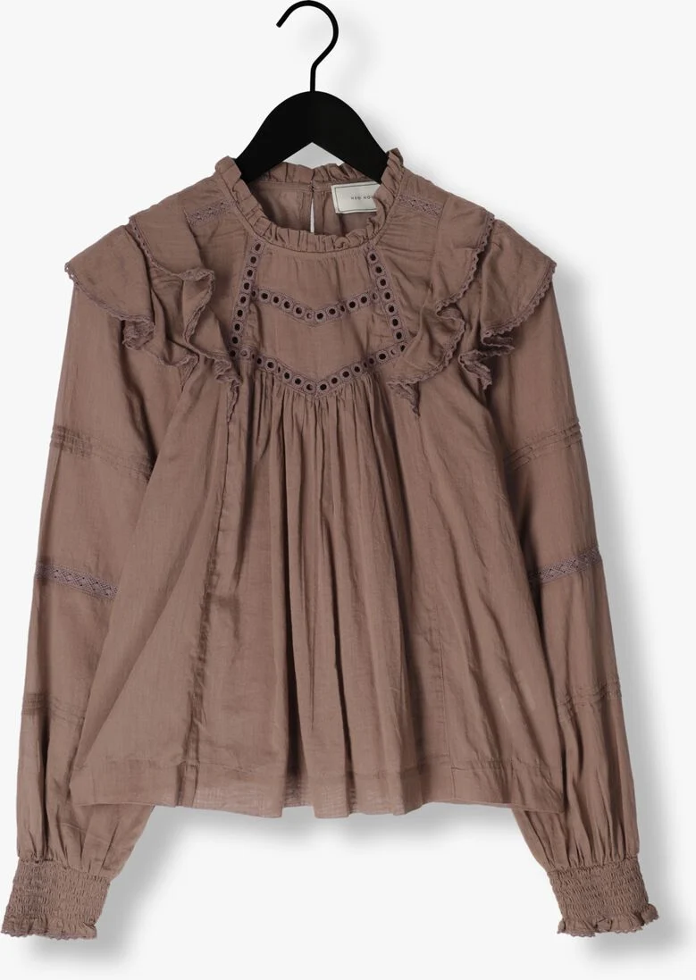NEO NOIR bruine neo noir blouse simkie s voile blouse