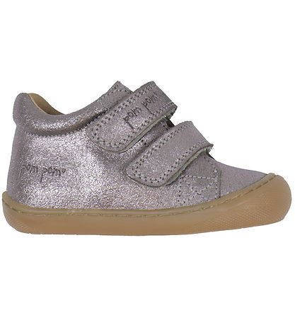 Pom Pom Lauflernschuh - First Sport Klettband - Dark Rose Glitte