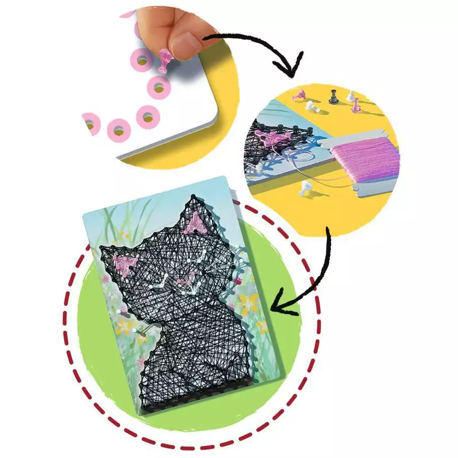 Ravensburger BeCreative String Art Cats bunt