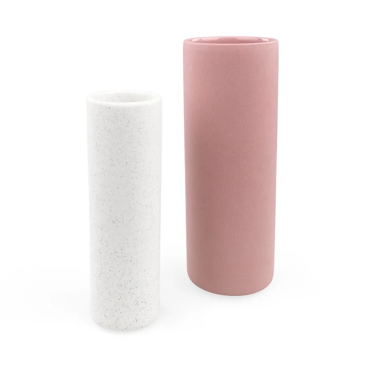 Nuuck - Lige Keramik Vase Ø 8,5 x H 23 cm, ochre red