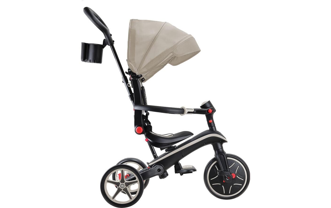 Trike Explorer Foldable 4 in 1, Taupe<br>All-in-One-Baby-Dreirad und Kinder-Laufrad