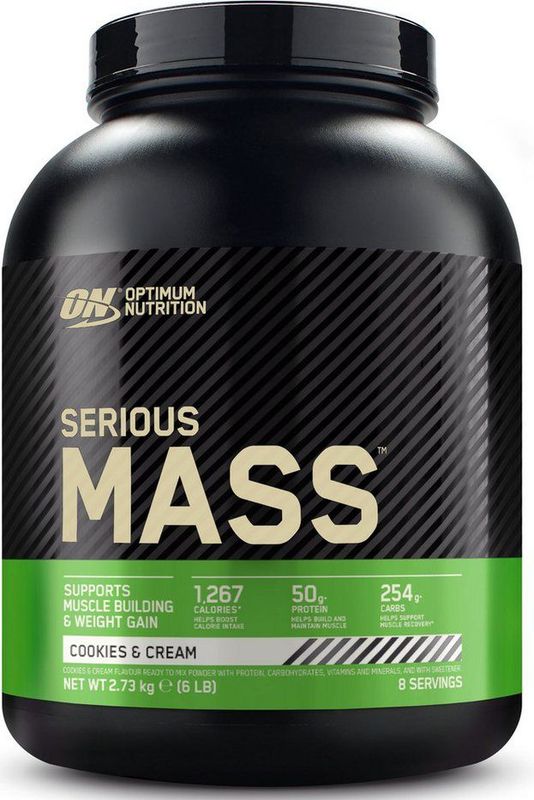 Optimum Nutrition Serious Mass - Cookies & Cream - Mass Gainer - Weight Gainer - 2727 gram (8 servings)