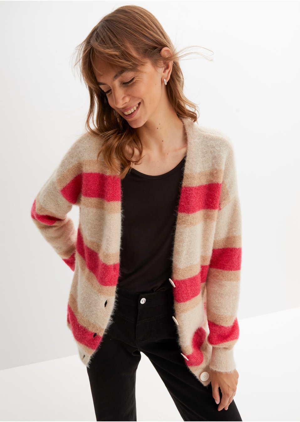 Gilet en maille rayé