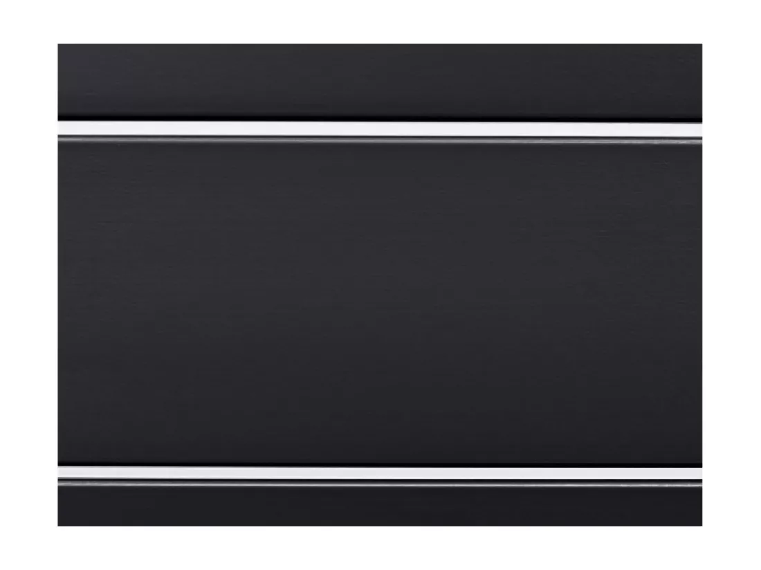 DHOME Tête de lit en bois recyclé MDF Palet Style Horizontal 145x46cm Lits 135/140 - Noir Solide