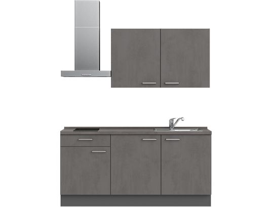 CONCEPT1 - Pack Cuisine ASTUCIO BETON GRIS GAUCHE - 180CM