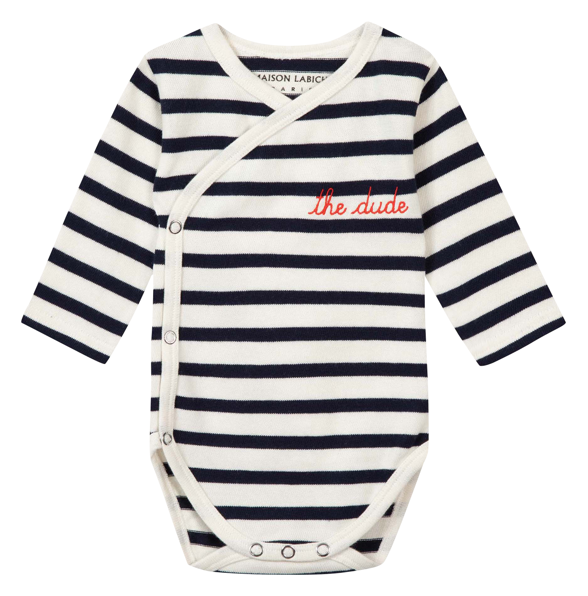 THE DUDE - Body marinière the dude en coton bio | Blanc