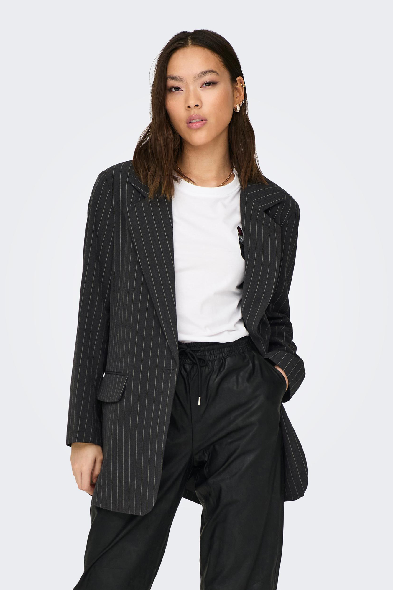 Blazer listrado oversized