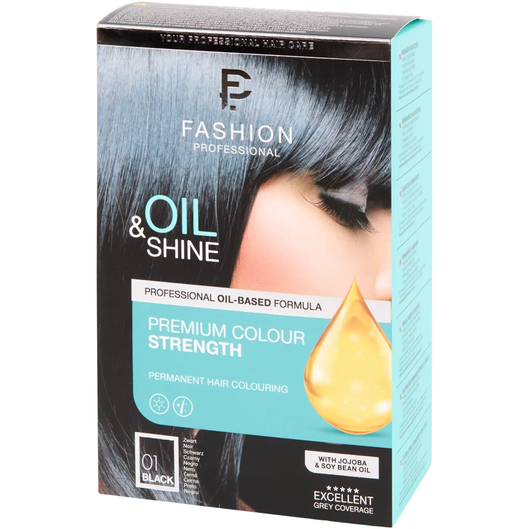 Fashion Professional haarverf Oil & Shine Zwart 01