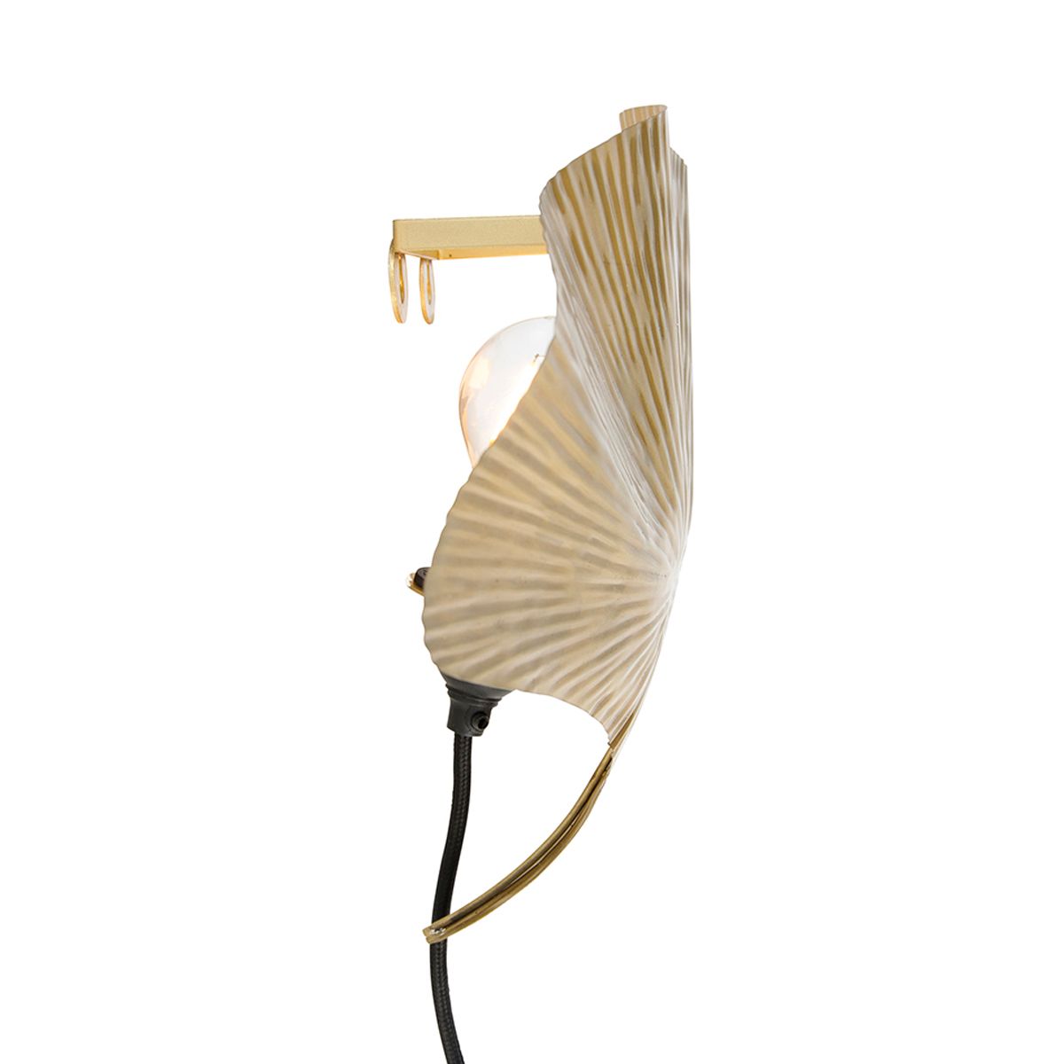 Oosterse wandlamp messing - Louka