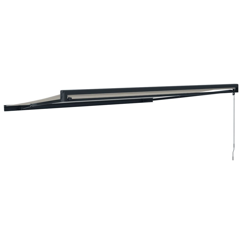 Auvent rétractable crème 4,5x3 m tissu et aluminium