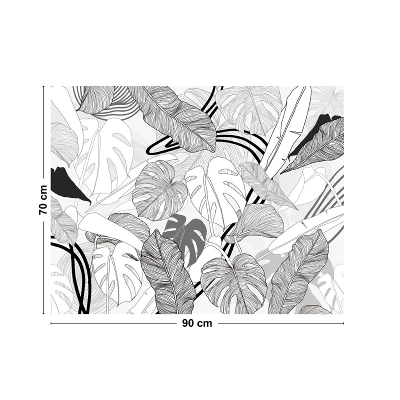 Crédence cuisine Fond de hotte ALU : L 90cm x H 70cm - BORNEO B&W 99de
