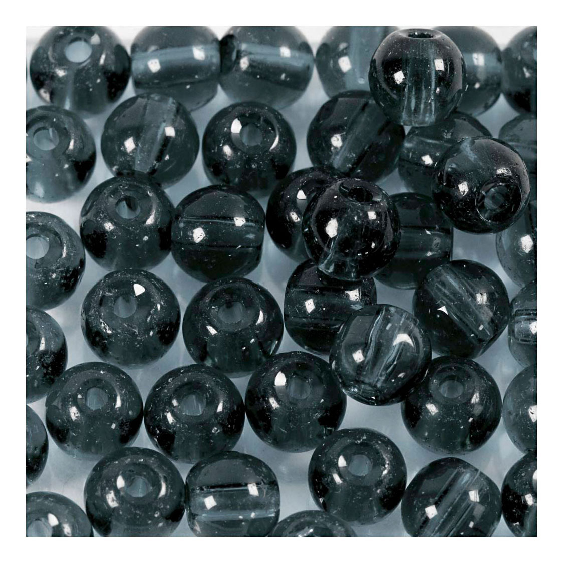 Glas Kralen Grijs, 45st.
