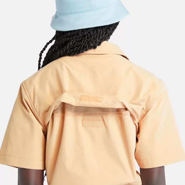 Robe déperlante pour femme en jaune