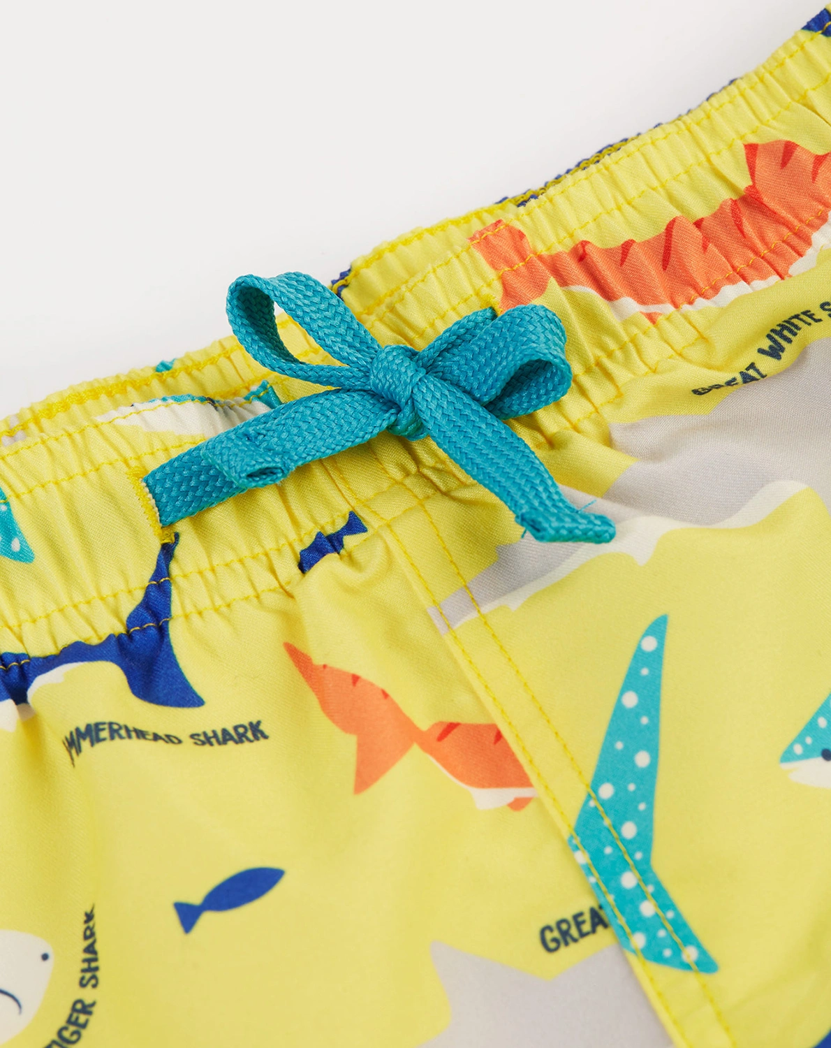 Board-Shorts SHARKS in gelb