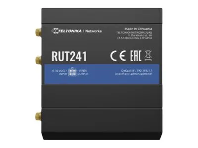 Teltonika RUT241 - Trådløs router - WWAN - 802.11b/g/n (4G/LTE) - 2,4 GHz - DIN monterbar på skinne