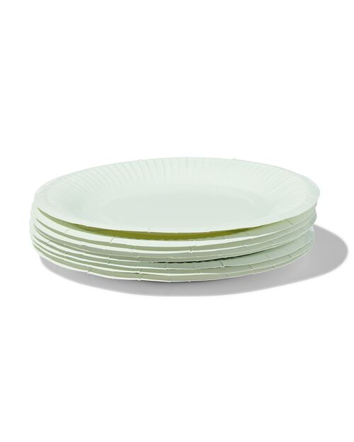 8 assiettes à dessert en carton Ø17.5cm bleu