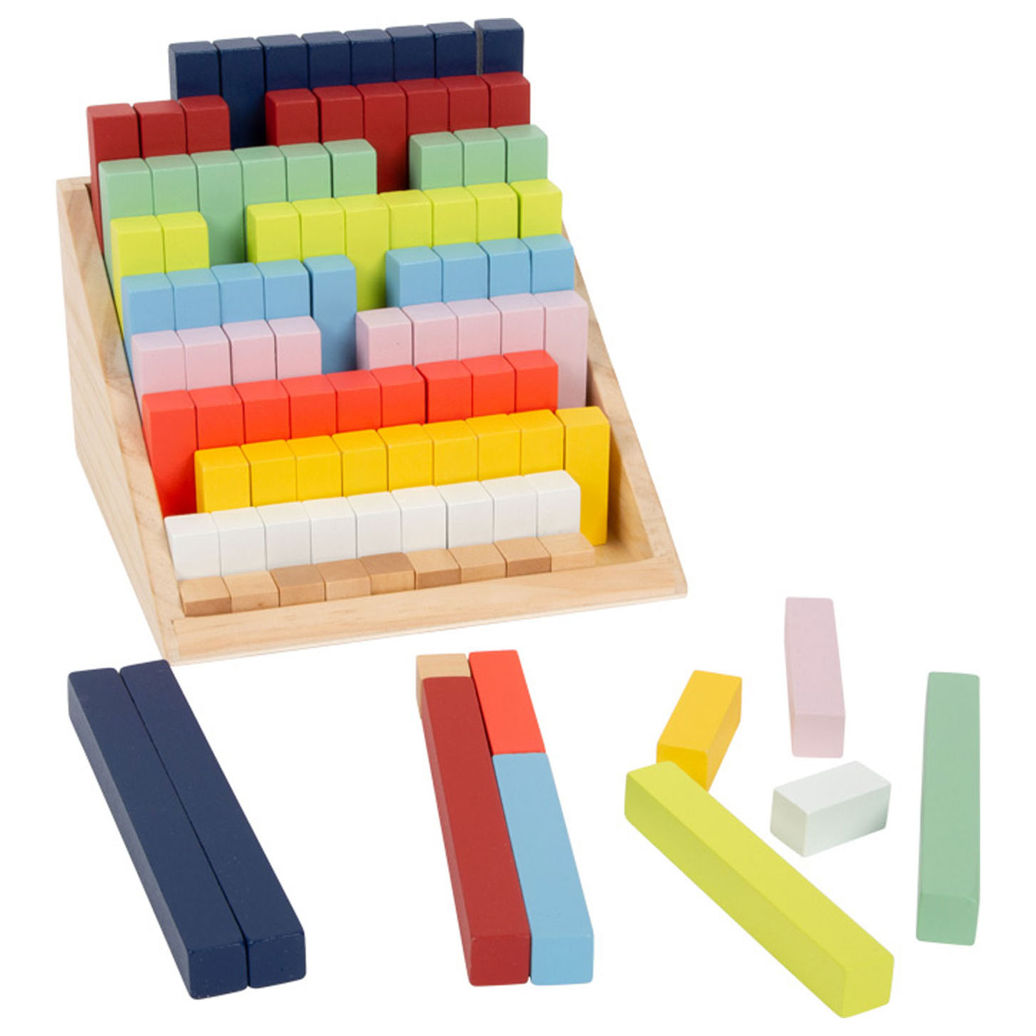 Small Foot-Houten Rekenblokken in Box, 100dlg.