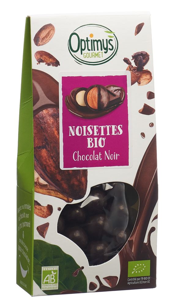 OPTIMYS Genuss Haselnusskerne dunkle Schokolade Bio 150 g