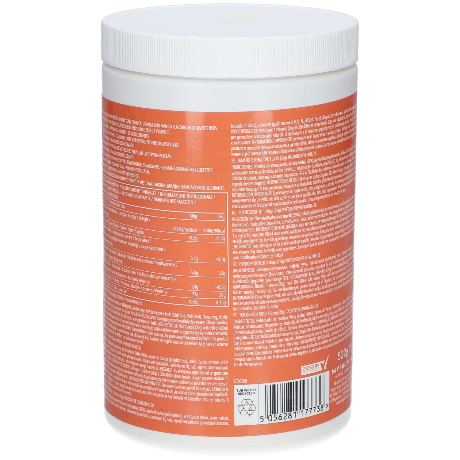 MyProtein Clear Whey Isolate Orange Mango