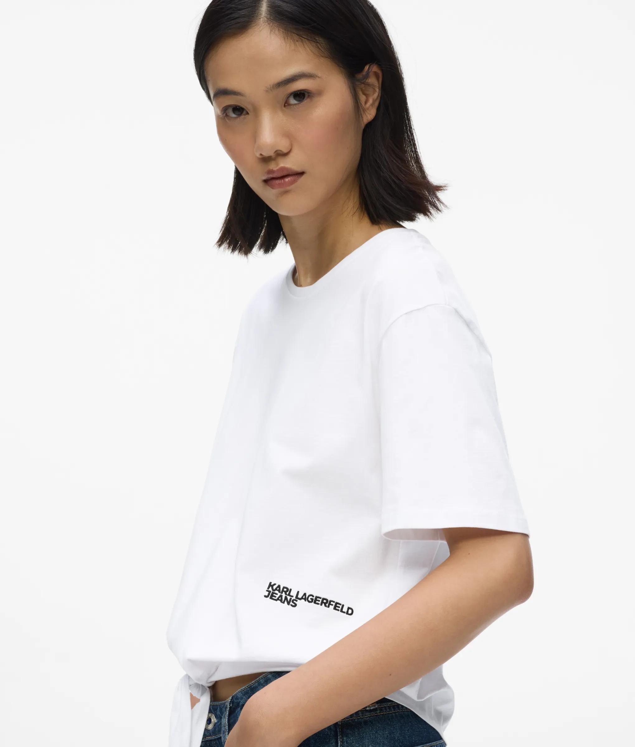 T-shirt met normale pasvorm en strikdetail