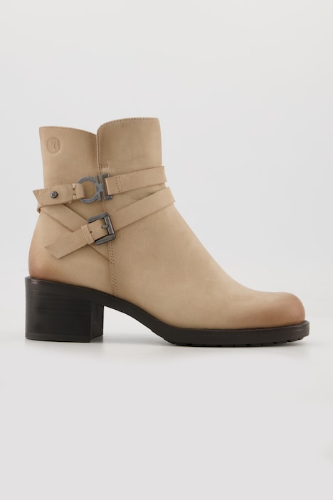 Caprice Leder-Stiefeletten, Wechselfußbett, Weite G