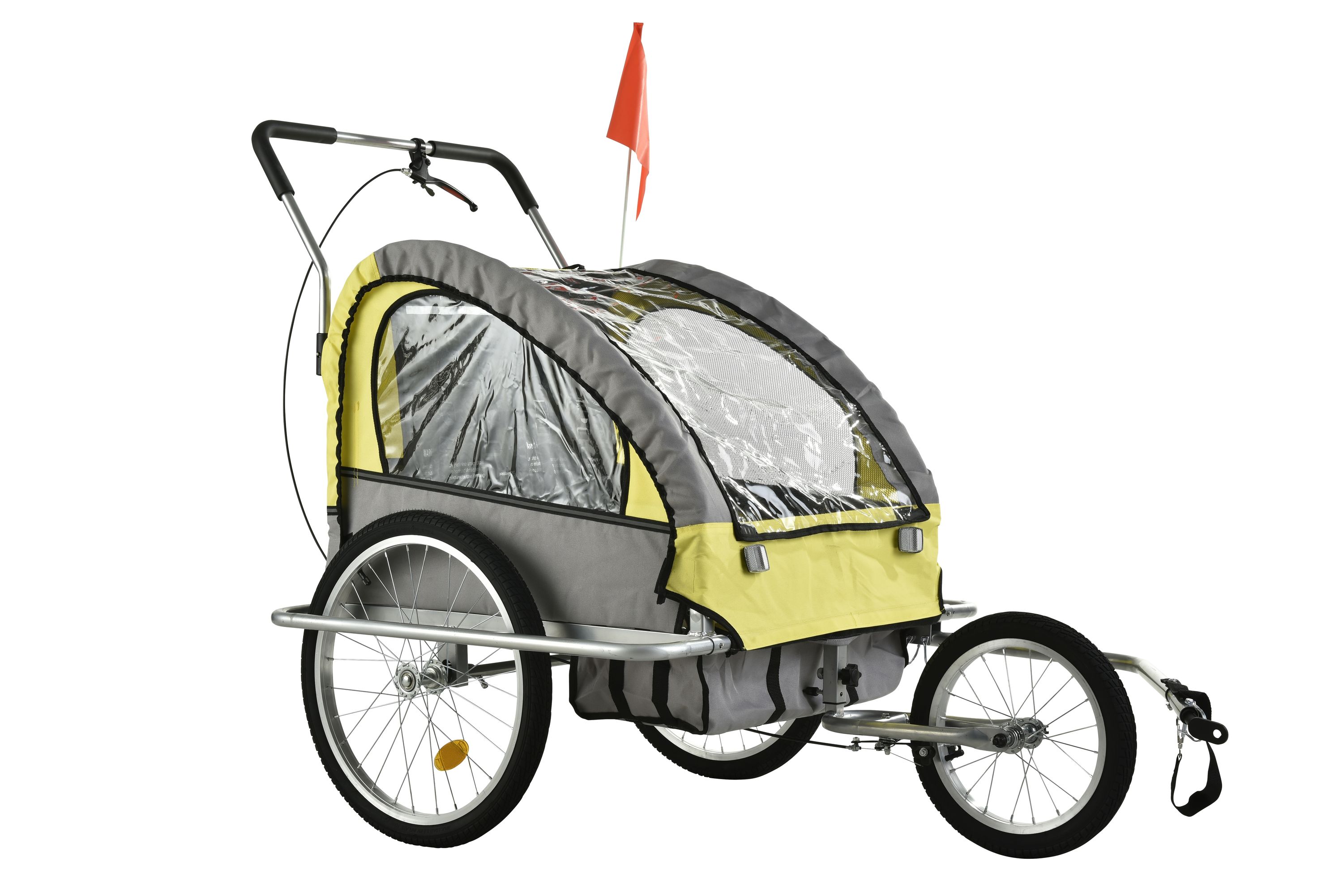 Veloanhänger Jogger 2-in-1 gelb