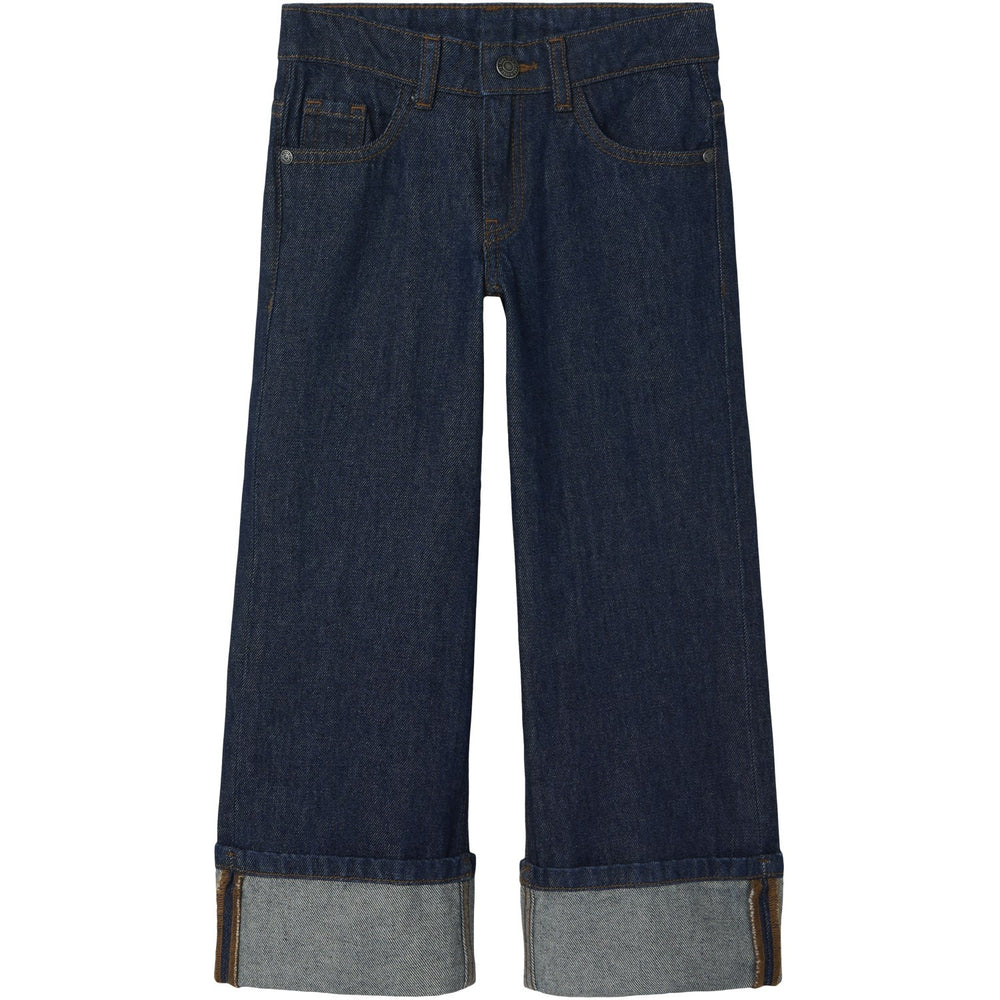 Køb Name It Dark Blue Denim Unwashed Nkfrose Wide Jeans 4795-Ac J