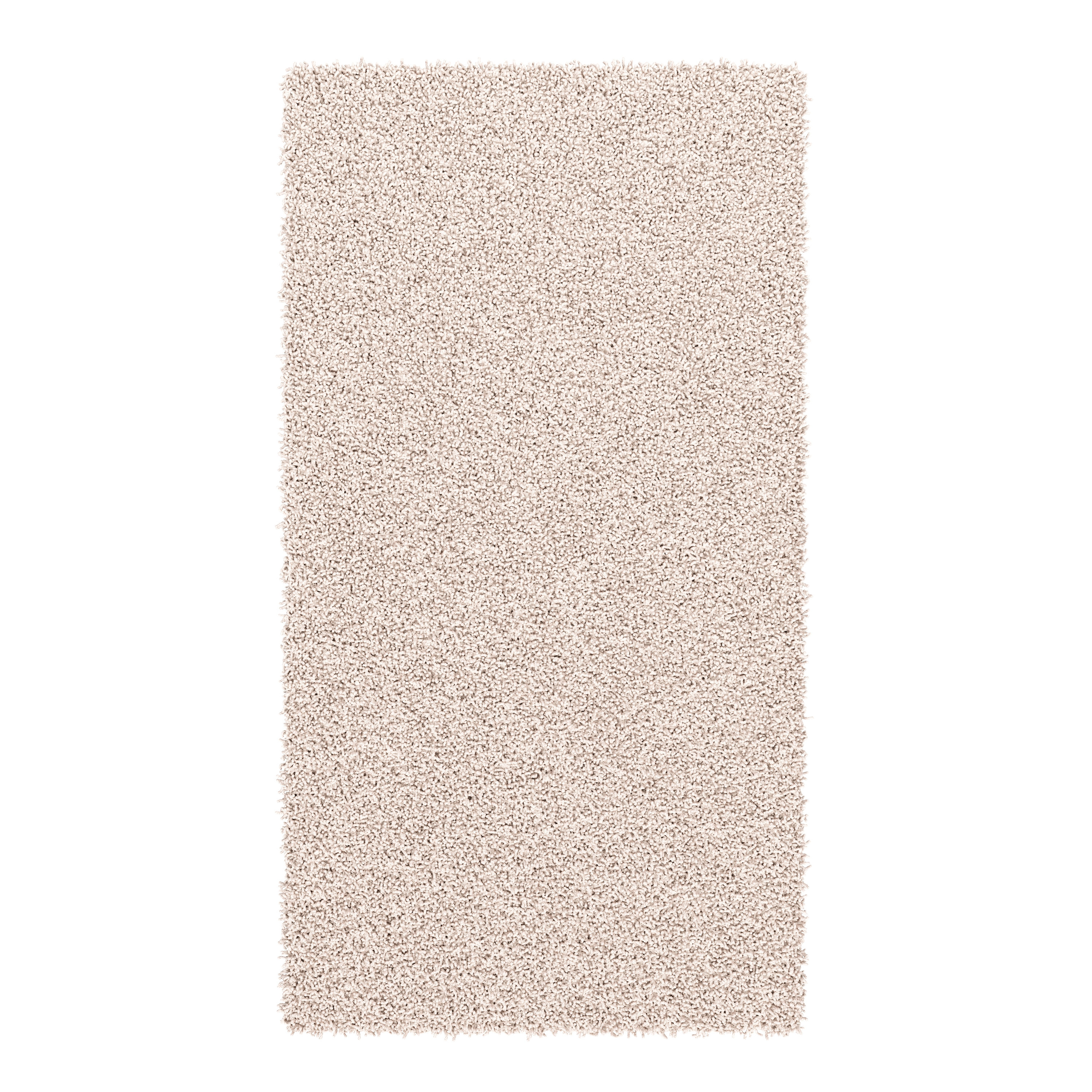 Hochflor Teppich 60 x 110 cm creme