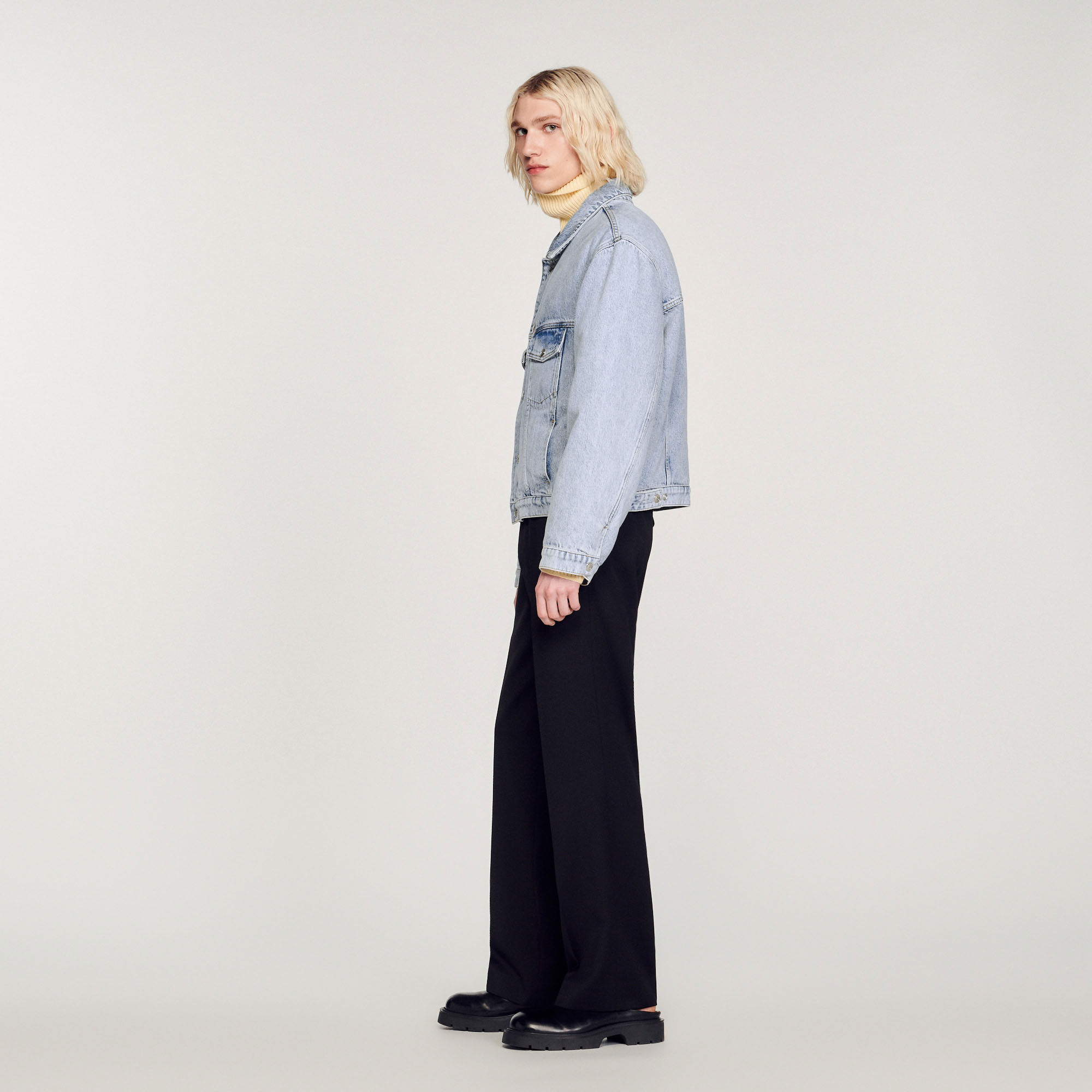 Blouson en denim molletonne